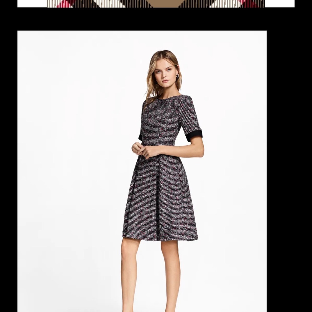 Brooks Brothers Italian Boucle Tweed Dress Lanificio Campore size 12
